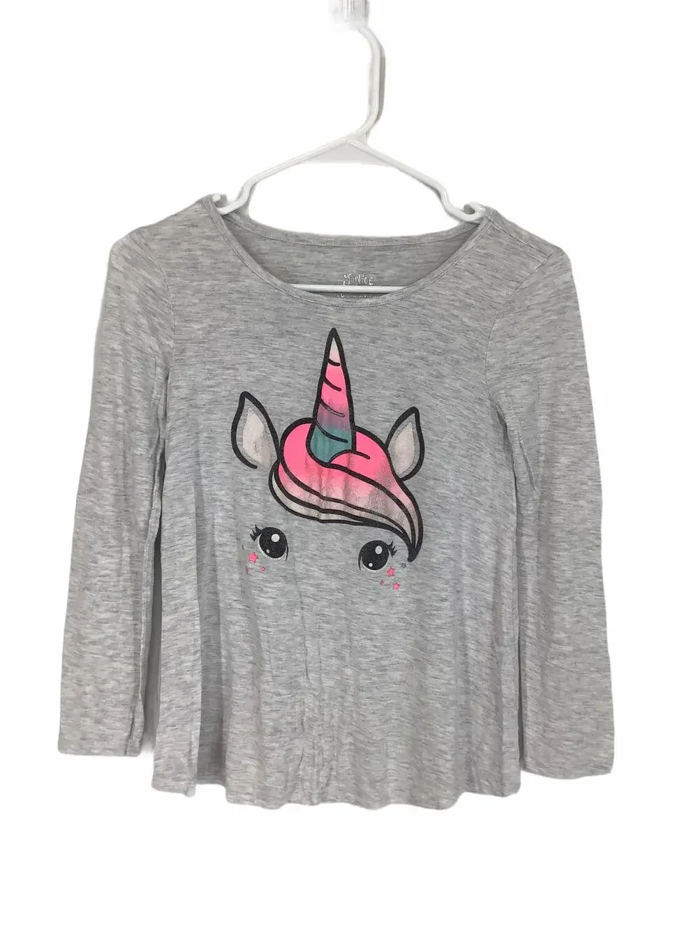 Justice Gray Unicorn Long Sleeve Graphic Shirt 10